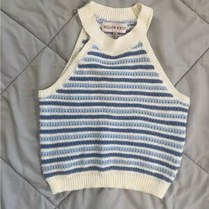 Blue and White Striped Tank Top